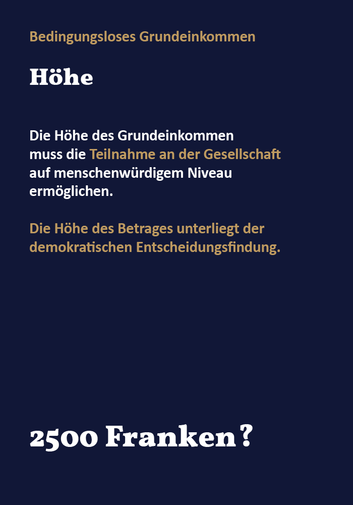 Wie hoch wird das Grundeinkommen sein?