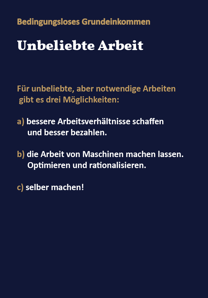 Wer macht dann die Drecksarbeit?